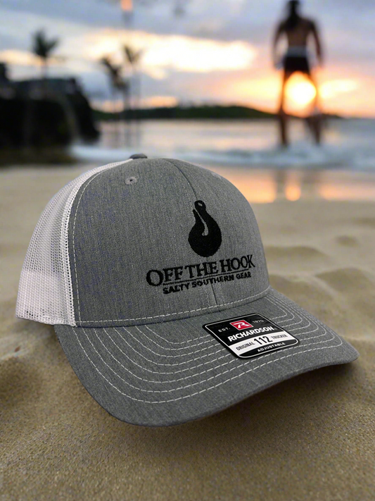 Heather Grey Trucker Makau Hook Trucker Hat