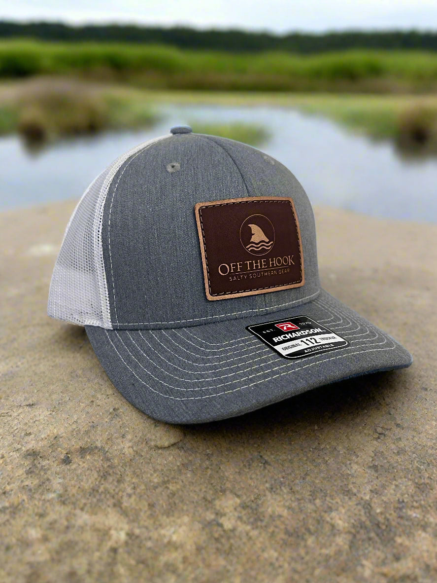 Heather Grey “Shark Fin” Patch Trucker