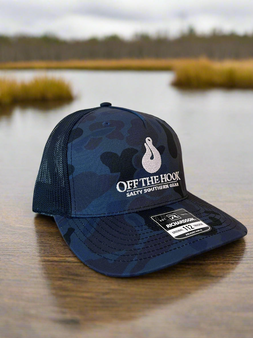 "Makau Hook" Admiral Duck Camo Stitched Trucker Hat
